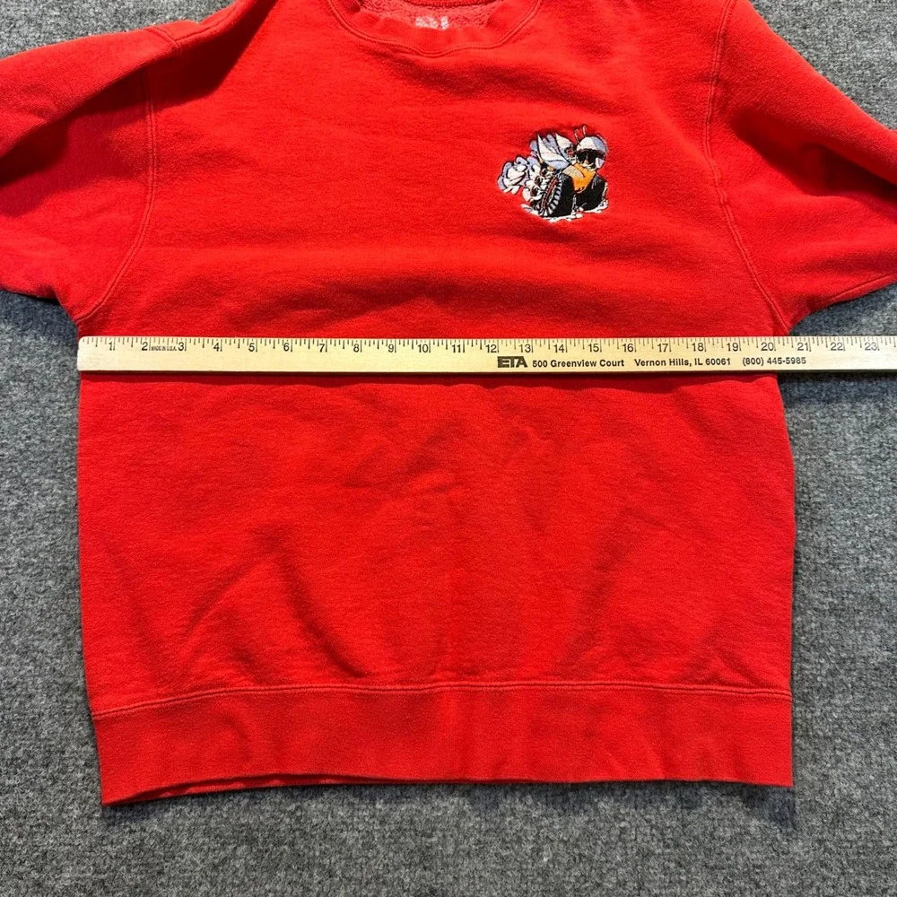 Dodge Scat Pack Sweatshirt Mens Medium Red Embroidered Graphic Skater 2017